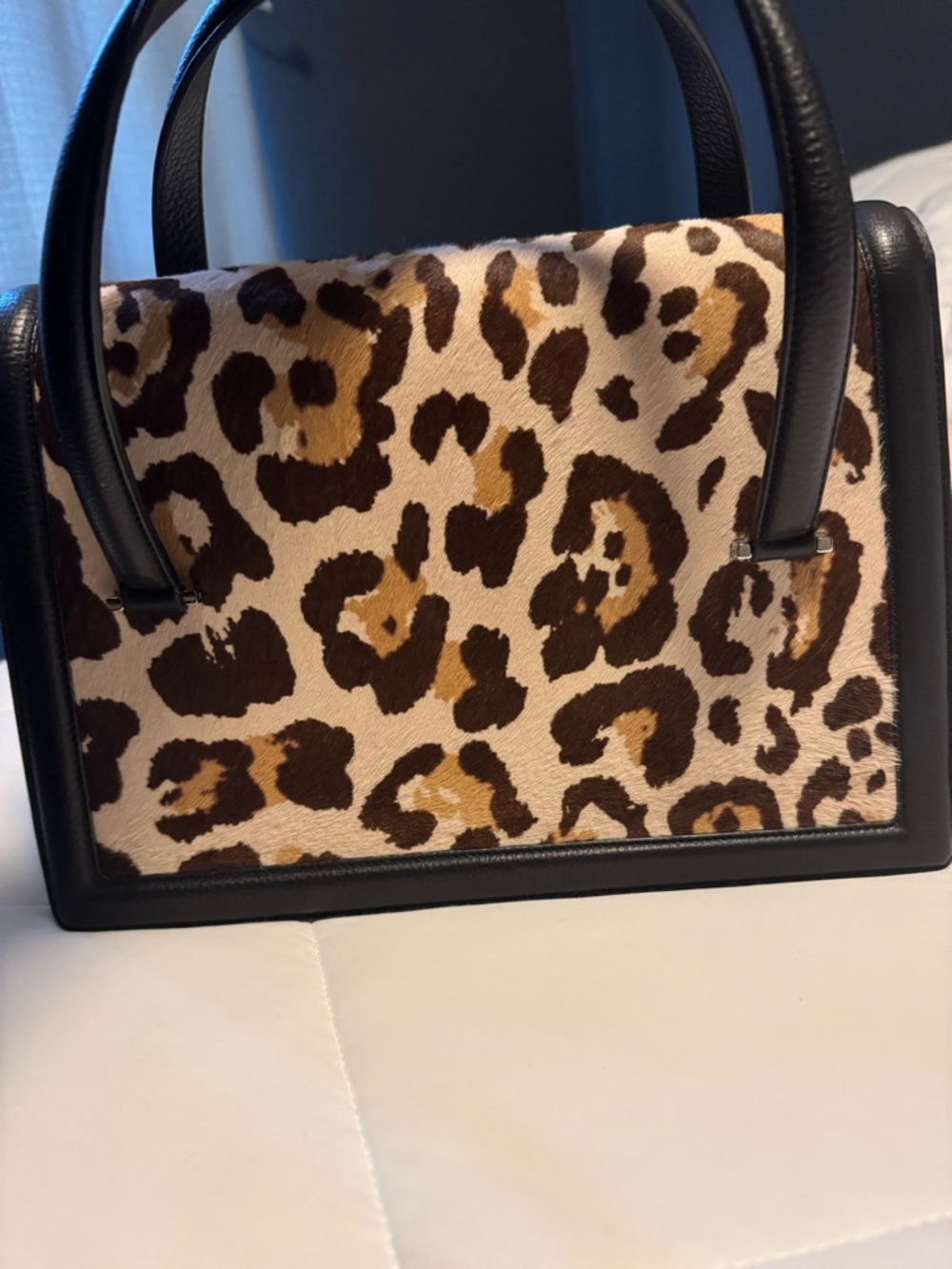Dior Leopard Print Satchel in Black and Brown - Picture 2 of 12